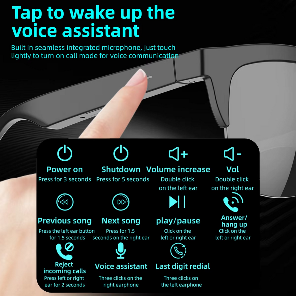 Occhiali Da sole Bluetooth con cuffie integrate